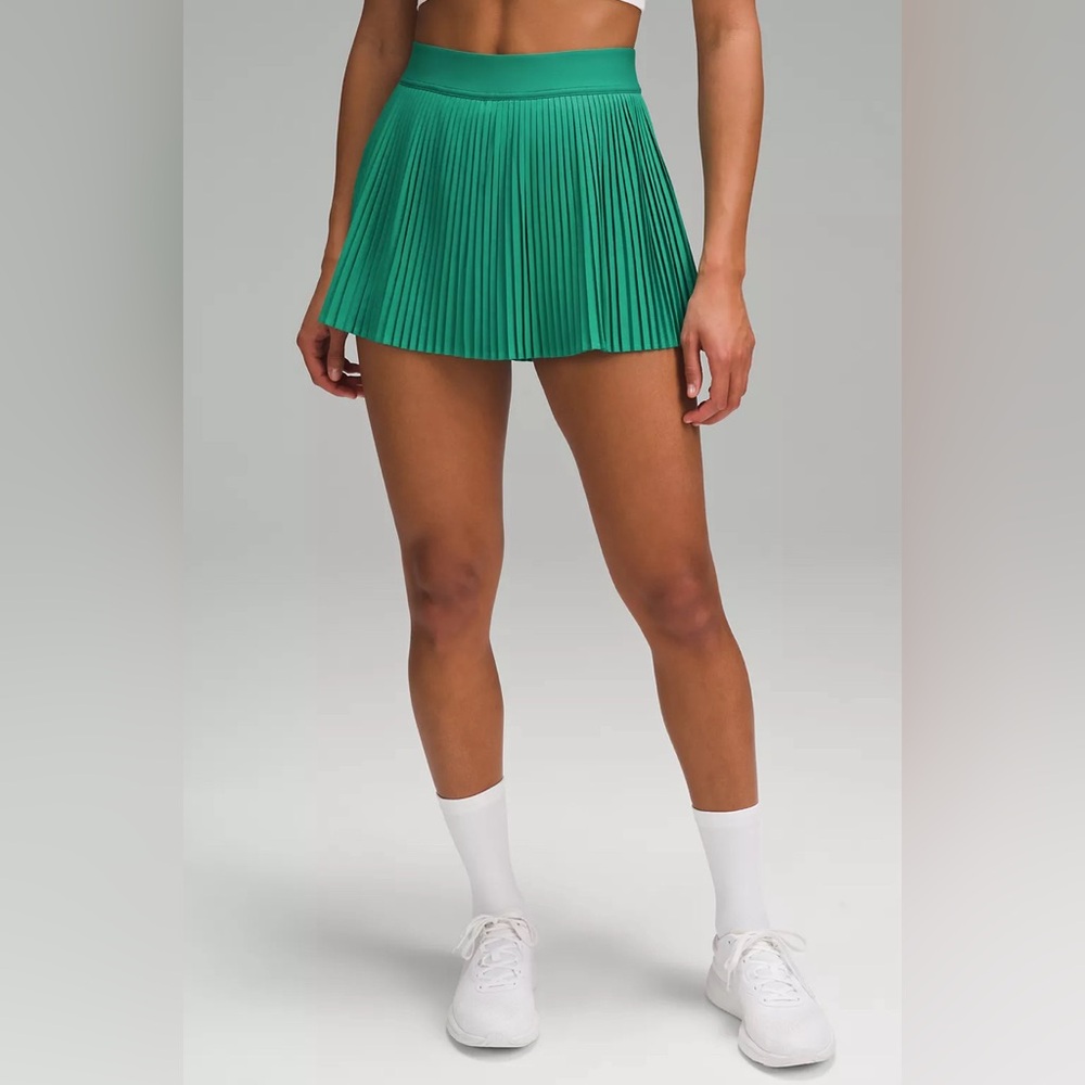 ‼️SOLD‼️🆕Lululemon🍋 Varsity High-Rise Pleated Tennis Skirt Cascadia Green Sz 4